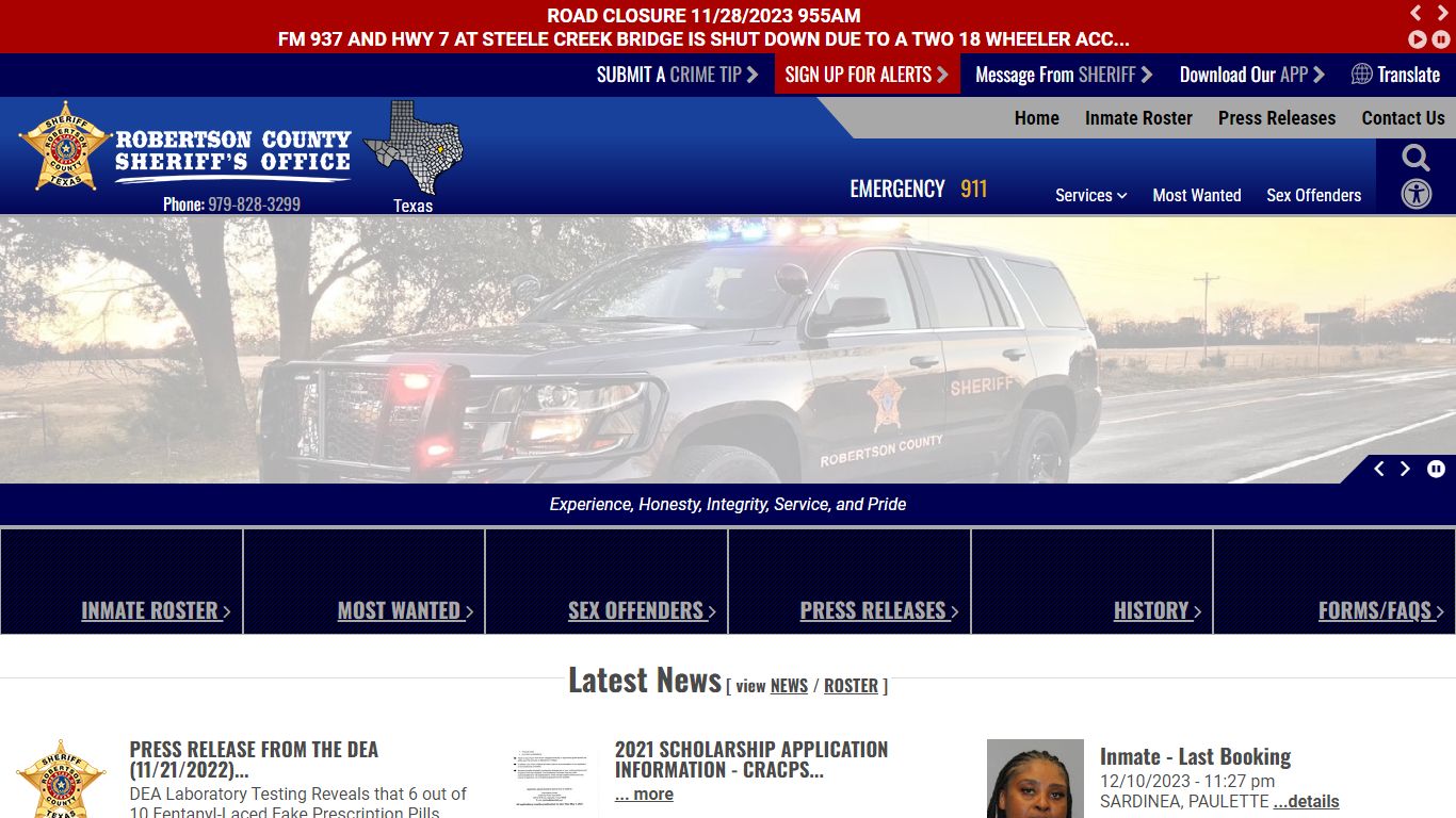 Robertson County TX Sheriff